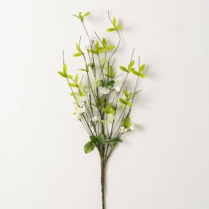 imageSullivans Fake Flowers Blossom ampamp Leaf Artificial Flower Stem for Indoor 32quot Cream Blossom Floral Spray Green Stems Faux LifeLike Plants Perfect in Living Room Home ampamp Office Dcor Shelf Decorations