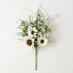 imageSullivans Fake Flowers Sunflower ampamp Wispy Berry Artificial Stem for Indoor 23quot White Flower Bundle Faux LifeLike Perfect for Vase in Living Room Home ampamp Office Dcor Shelf ampamp Mantle Decorations