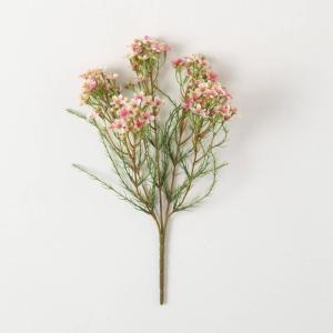 imageSullivans Fake Plants Wax Flower Artificial Pink Green Stem for Indoor 15quot Faux LifeLike Greenery Flower Perfect for Pot or Vase in Living Room Home ampamp Office Dcor Shelf ampamp Mantle Decorations