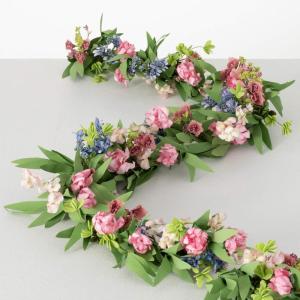 imageSullivans Garland 6 Ft Mixed Florals Spring Garland for Indoor 72quot Mixed Pink and Purple Flowers Faux LifeLike Green Garland for Mantle Decor Living Room Home ampamp Office Fireplace Decorations