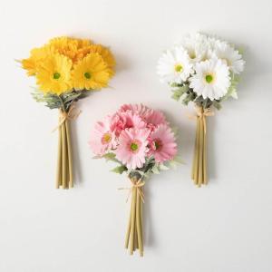 imageSullivans Spring Gerbera Daisy Bush Set of 3 Pink Yellow White Flowers 13Inch Artificial Fake Flower Bundles Lifelike Bouquet Centerpiece for Home Office Weddings and Gifts Decor