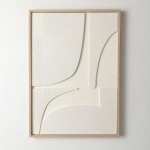 imageSullivans Wall Dcor Wall Art Sculptural Dcor 275quot Cream Abstract Contemporary Lines in Natural Wood Frame Minimalist Decorations Hanging Art Bedroom Office Home Gallery Wall Entrway Bedroom