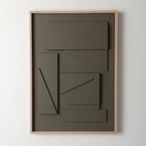 imageSullivans Wall Dcor Wall Art Sculptural Dcor 275quot Gray Abstract Contemporary Lines in Natural Wood Frame Minimalist Decorations Hanging Art Bedroom Office Home Gallery Wall Entrway Bedroom