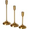 imageBrushed Gold Taper Candle Holder Set of 3