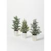 imageSullivans Green Potted Pine Artificial Tree Set of 3 12quot H 115quot H ampamp 12quot H Christmas Dcor Trees Holiday Decor Christmas Tabletop Trees Mantle Decor Christmas Decorations