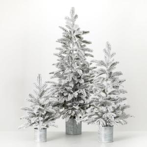 imageSullivans Flocked Pine Tree Set of 3 48quot 36quot and 24quot Christmas Dcor Trees Holiday Decor Christmas Tabletop Trees Mantle Decor Christmas Decorations