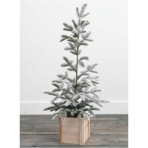 imageSullivans Pine Flocked Snow Artificial Christmas Tree Small Christmas Tree Artificial Christmas Tree Christmas Decor Indoor Christmas Decorations 48 Inches Tall