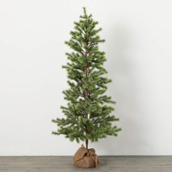 Sullivans 5 Foot Emerald Pine Tree in Burlap Base, Christmas Décor ...