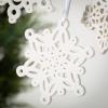 imageSullivans Ceramic Snowflake Ornament White 65quot H Ceramic Set of 3 Christmas Dcor Christmas Tree Dcor Ornament Set Christmas Decorations