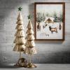 imageSullivans Neutral Plaid Glass Christmas Ornament Set of 3 Plaid Ornaments Sets for Christmas Tree Hanging Ornament Indoor Decor 4quot H 45quot H ampamp 55quot H
