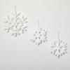 imageSullivans Faux Fur Snowflake Ornaments White 14quot H Set of 3 Christmas Dcor Christmas Tree Dcor Ornament Set Christmas Decorations