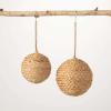 imageSullivans Woven Rattan Ball Ornament Set Multicolored Christmas Ornaments Christmas Decor Christmas Tree Decor Ornament Set Christmas Decorations
