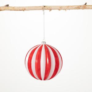 imageSullivans Candy Cane Striped Ornament Multicolor 6quot H Glass Christmas Dcor Christmas Tree Dcor Ornament Set Christmas Decorations
