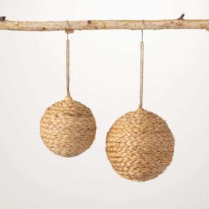 imageSullivans Woven Rattan Ball Ornament Set Multicolored Christmas Ornaments Christmas Decor Christmas Tree Decor Ornament Set Christmas Decorations