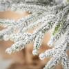 image:imageSullivans Flocked Pencil Pine Tree in Burlap Stand Set of 2 4 6 H and 36 H Artificial Christmas Tree Dcor for Home Holiday Decoration
