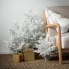 image:imageSullivans Frosted Juniper Tabletop Trees Set of 3 19 23 and 32 Tall Artificial Christmas Tree Dcor for Home Holiday Decoration