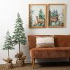 image:imageSullivans Pencil Pine Tree in Burlap Stand Set of 2 36 H and 54 H Artificial Christmas Tree Dcor for Home Holiday Decoration