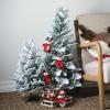 image:imageSullivans Snowy Frosted Cedar Accent Tree Set of 2 24 H and 36 H Artificial Christmas Tree Dcor for Home Holiday Decoration