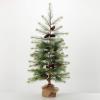 image:imageSullivans 50 Inch Small Black Hill Pine Tree in Burlap Stand Artificial Christmas Tree Dcor for Home Holiday Decoration