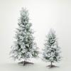 image:imageSullivans Snowy Frosted Cedar Accent Tree Set of 2 24 H and 36 H Artificial Christmas Tree Dcor for Home Holiday Decoration