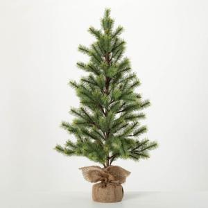 image:imageSullivans 3 Foot Emerald Pine Tree in Burlap Bag Base Christmas Dcor Trees Holiday Decor Christmas Tabletop Trees Mantle Decor Christmas Decorations
