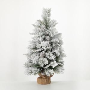 image:imageSullivans 3 Foot Snow Flocked Green Pine Tree in Burlap Christmas Dcor Trees Holiday Decor Christmas Tabletop Trees Mantle Decor Christmas Decorations