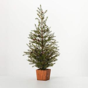 image:imageSullivans 35 Inch Potted Green Cedar Pinecone Tree Artificial Christmas Tree Dcor for Home Holiday Decoration
