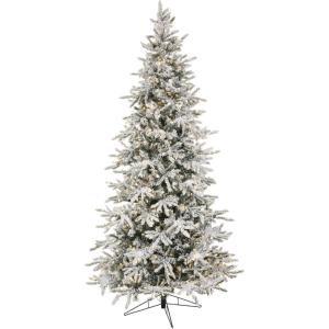 image:imageSullivans 9 Foot Snow Look Flocked Slim Balsam Tree Christmas Dcor Trees Holiday Decor Christmas Tabletop Trees Mantle Decor Christmas Decorations
