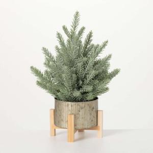 image:imageSullivans Frosted Tree in Metal Pot Christmas Dcor Trees Holiday Decor Christmas Tabletop Trees Mantle Decor Christmas Decorations