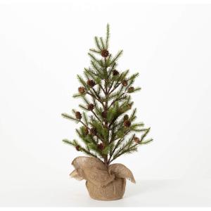 image:imageSullivans Pinecone Tree in Burlap Bag Base Christmas Dcor Trees Holiday Decor Christmas Tabletop Trees Mantle Decor Christmas Decorations