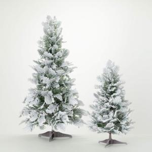 image:imageSullivans Snowy Frosted Cedar Accent Tree Set of 2 24 H and 36 H Artificial Christmas Tree Dcor for Home Holiday Decoration