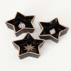 image:imageSullivans Black Ceramic Christmas Dip Bowl Set of 3 Ice Cream Dessert Salad and Pasta Holiday Dinnerware Dishes