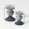 image:imageSullivans Pillar Candle Holder Set of Two 2 Exposed Gray with Dipped Bottom 7 H amp 55 H