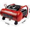 imageCraftsman Air Compressor 3 Gallon Max 155 Psi Pressure 15 HP OilFree MaintenanceFree Portable CMXECXA0200341 Red