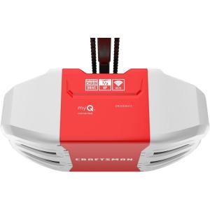 imageCRAFTSMAN 12 HP Smart Garage Door Opener  myQ Smartphone Controlled  Chain Drive Wireless Keypad Included Model CMXEOCG472 Red