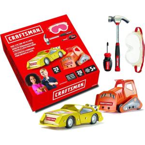 imageCRAFTSMAN Bundle 4 OK013CM Sprint Racer Kit OK017CM Bulldozer Kit PH Mini Screwdriver Hammer Safety Goggles
