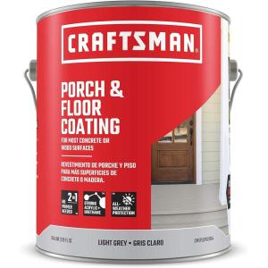 imageCRAFTSMAN Interior and Exterior Porch and Floor Paint Coating in Grey Satin 128Fl Oz