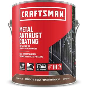 imageCRAFTSMAN Metal Antirust Coating in Commercial Brown SemiGloss Actual Net Contents 128Fl OzGrey White