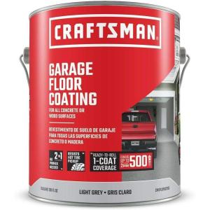 imageGarage Floor Paint And Coating Interior and Exterior Concrete and Cement Paint Satin Finish 1 Gallon 4LLight Grey