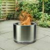 imageCRAFTSMAN 25quot Smokeless XL Wood Fire Pit Stainless Steel Backyard Patio Bonfires