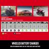 imageCRAFTSMAN 2in1 Wheeled Battery Charger and Engine Starter CMXCESM274 Manual TimerControlled 175 Cranking Amps 12 Volt for Car SUV Truck and Boat Batteries