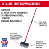 imageCRAFTSMAN CMXMKIT0080 3Piece Heavy Duty Cleaning Tool Set with 10 inAllSurface Wash12 in Scrubbing Deck Brush ampamp 18 in Push Broom Brown2Piece Wash Brush Pack