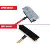 imageCRAFTSMAN CMXMKIT0080 3Piece Heavy Duty Cleaning Tool Set with 10 inAllSurface Wash12 in Scrubbing Deck Brush ampamp 18 in Push Broom Brown2Piece Wash Brush Pack