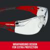 imageCraftsman 200 Safety Glass Comfort Fit  Smoke Red FrameClear