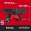 imageCraftsman CMXGZBF7124489 350 lb Load Capacity Tow Behind Poly DumpSwivel Cart 10 CU FT Capacity Lawn ampamp Garden CartTrailer for Lawn Mowers Easy to Use Hand Dumping MechanismCART