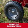 imageCraftsman CMXGZBF7124489 350 lb Load Capacity Tow Behind Poly DumpSwivel Cart 10 CU FT Capacity Lawn ampamp Garden CartTrailer for Lawn Mowers Easy to Use Hand Dumping MechanismCART