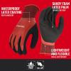 imageRadians Craftsman Sandy Foam Latex Waterproof Grip Glove Large Red CMXPGRA18LXLarge Pack of 2