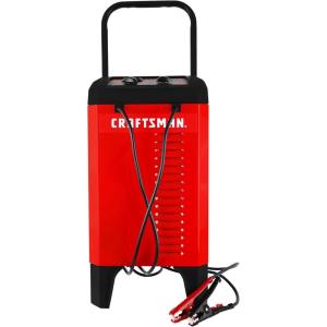 imageCRAFTSMAN 2in1 Wheeled Battery Charger and Engine Starter CMXCESM274 Manual TimerControlled 175 Cranking Amps 12 Volt for Car SUV Truck and Boat Batteries