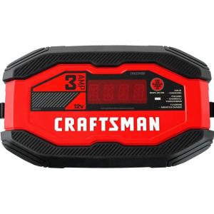 imageCRAFTSMAN 3in1 Fully Automatic Automotive Battery Charger Maintainer and Desulfator CMXCESM260 3 Amps 12 Volt for Motorcycles Cars SUVs Trucks and Boats