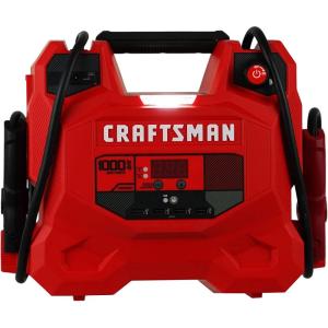 imageCRAFTSMAN 3in1 Jump Starter and Portable Power Station CMXCESM281 1000 Amps 12 Volts with DC Port FourPort USB Hub and LED Work Light for Car SUV Truck and Boat Batteries
